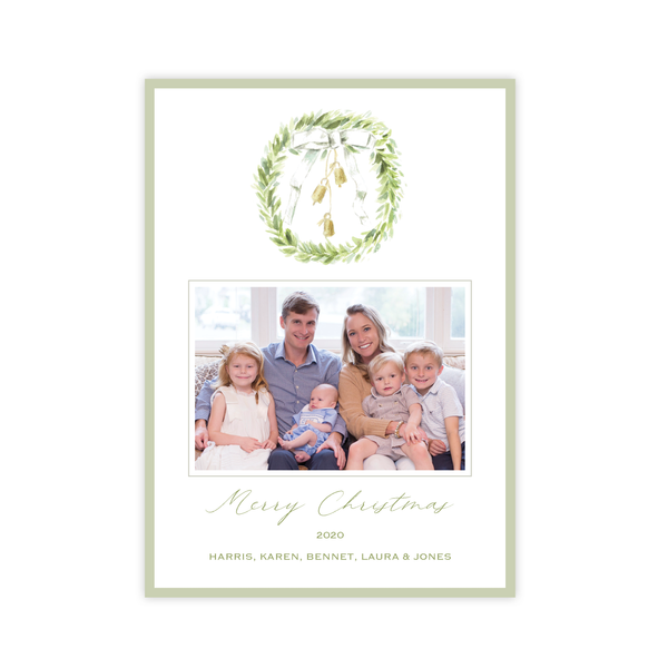 Harrington Wreath Christmas Card Portrait