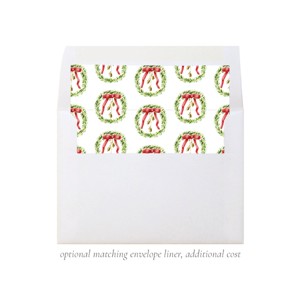 Harrington Wreath Red Christmas Card Landscape