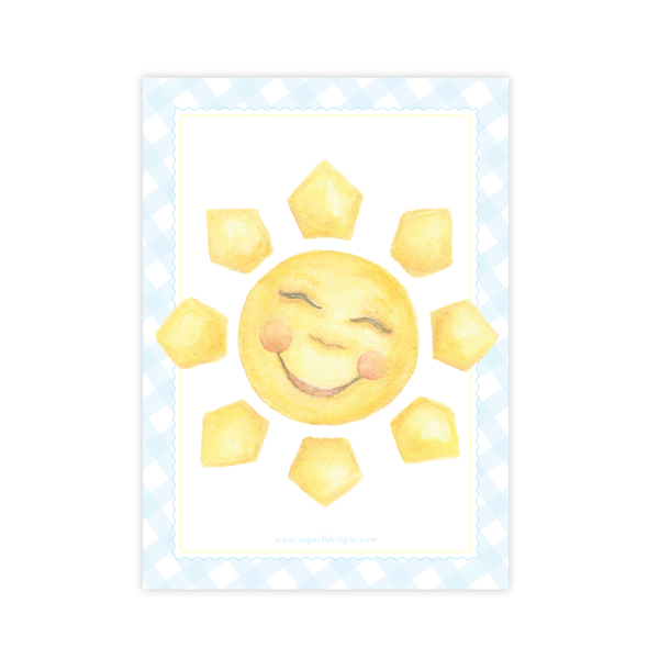 Sunshine Blue Birthday Invitation
