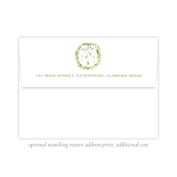 Harrington Wreath Christmas Card Portrait