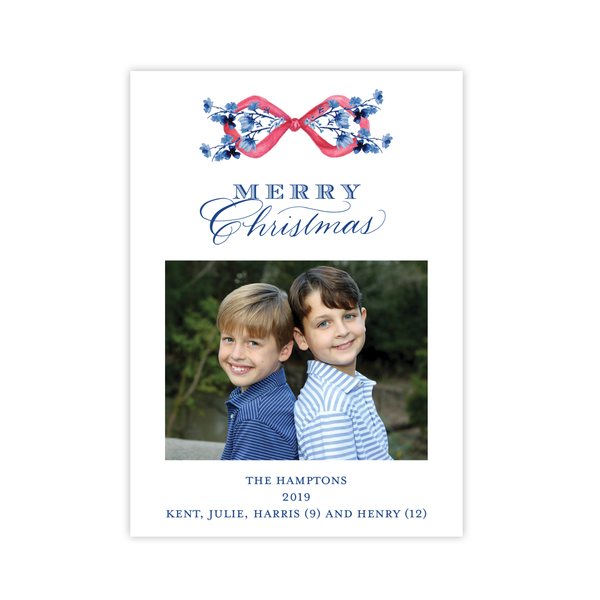 Hopkins Pattern Vertical Christmas Card