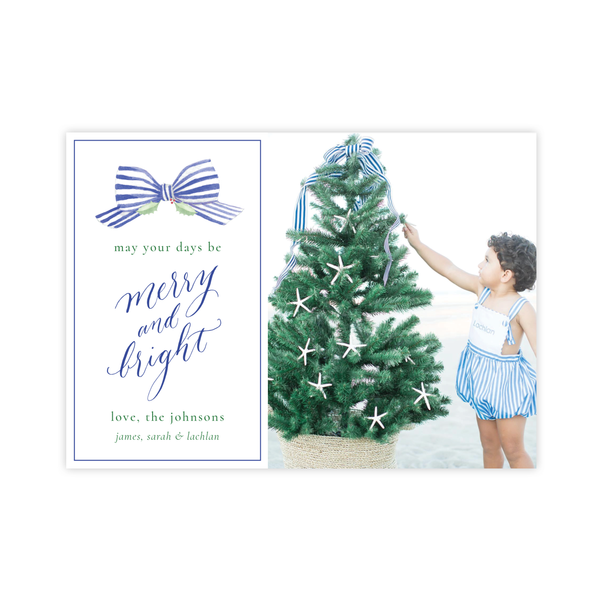 Isle of Palms Blue Christmas Card
