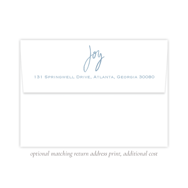 Joy Joy Joy Christmas Card Portrait