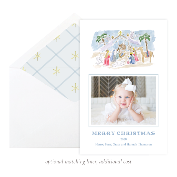 King is Born A9 Christmas Card Portrait