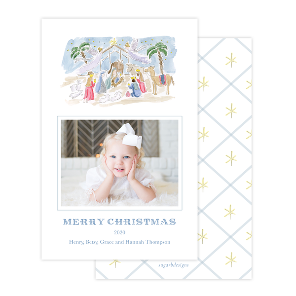 King is Born A9 Christmas Card Portrait