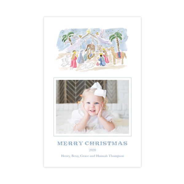 King is Born A9 Christmas Card Portrait