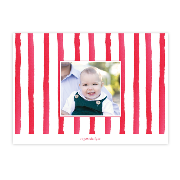 Lemon Tree Christmas Card Landscape Stripe