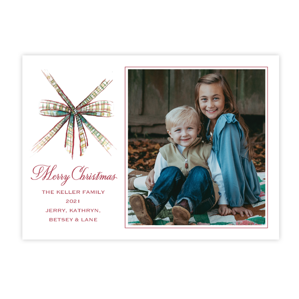 Loreley Bow Christmas Card Landscape