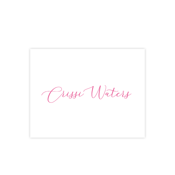 Leopard Fuchsia Letterpress Fine Paper Fold Over Stationery by Sugar B Designs