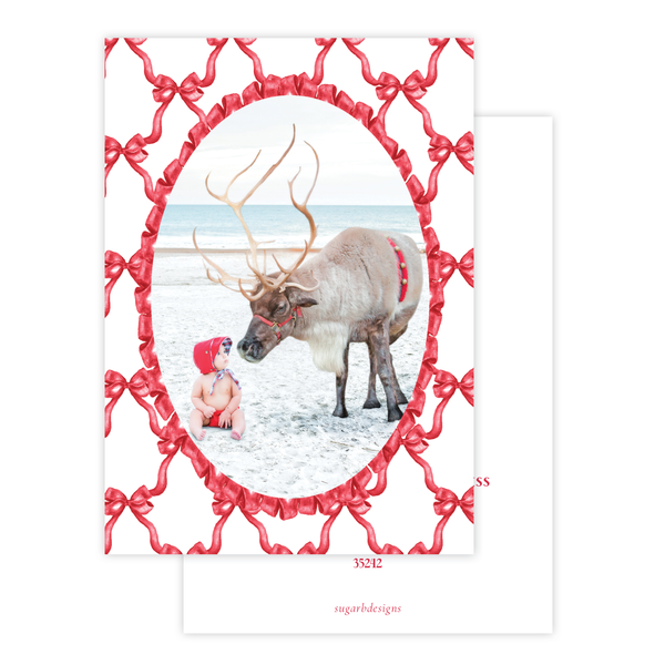 Leslee Bow Red Change of Address Christmas Card