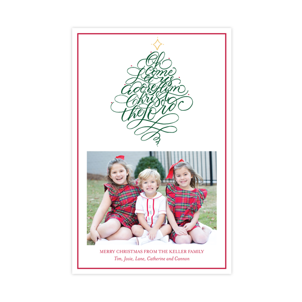 Let Us Adore Him A9 Christmas Card