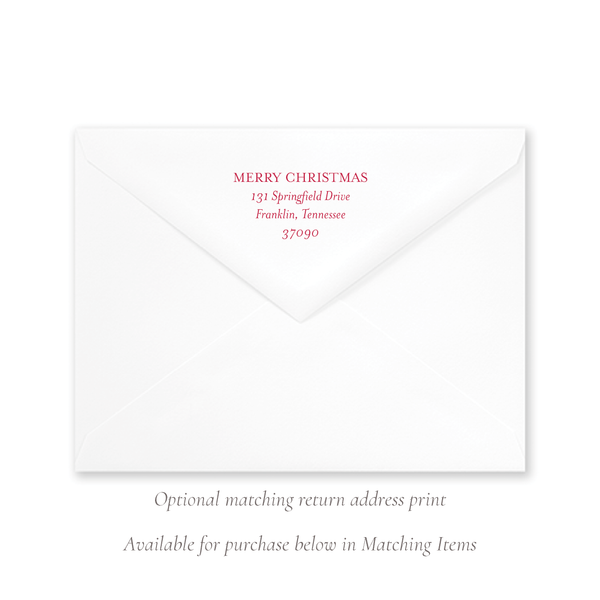 Let Us Adore Him A9 Envelope Return Address Print
