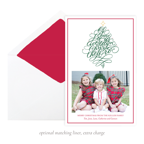 Let Us Adore Him A9 Christmas Card