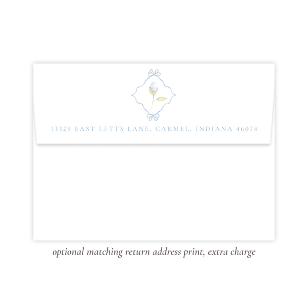 Lovely Lily James Blue Monogram Birth Announcement