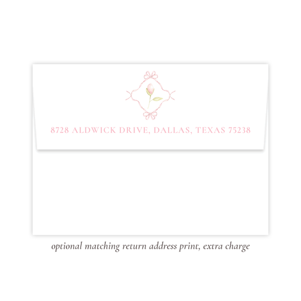 Lovely Lily James Pink Monogram Birth Announcement