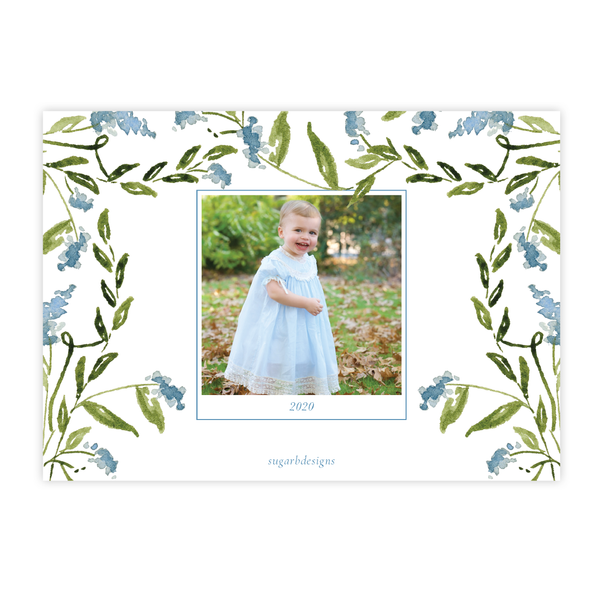 Masse Wreath Christmas Card Floral Landscape