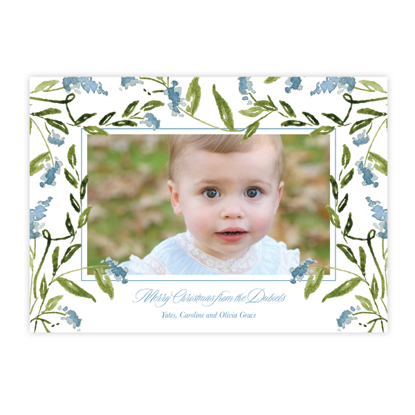 Masse Wreath Christmas Card Floral Landscape