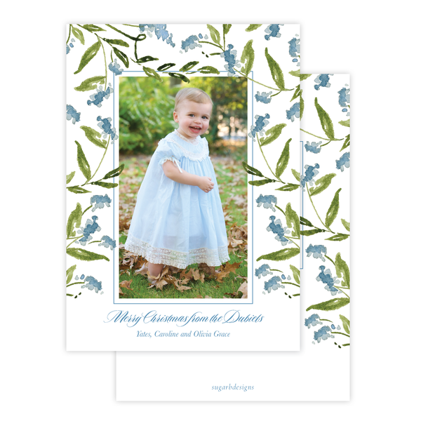 Masse Wreath Christmas Card Floral Portrait