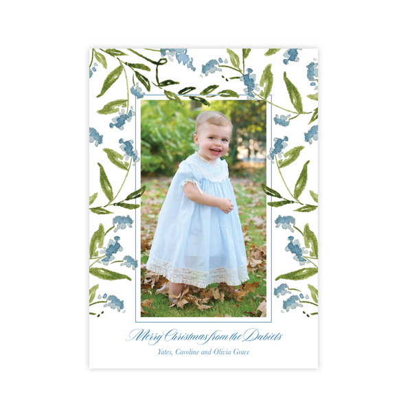 Masse Wreath Christmas Card Floral Portrait