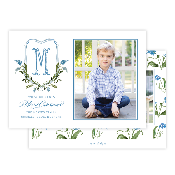 Masse Wreath Christmas Card Landscape