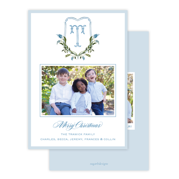 Masse Wreath Christmas Card Letter Portrait