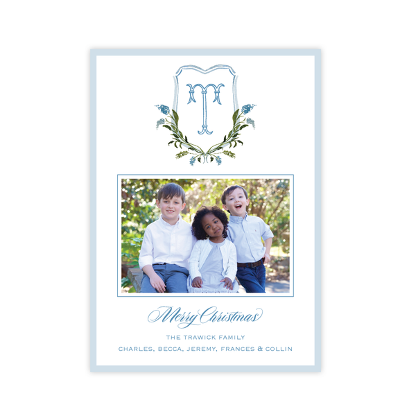 Masse Wreath Christmas Card Letter Portrait