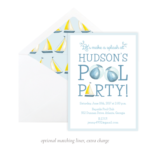 Make a Splash Boy Birthday Invitation