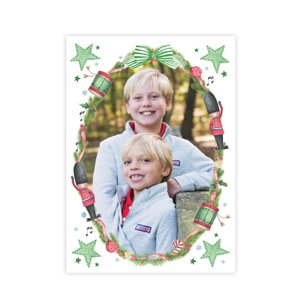 Marching Toy Soldier Tinsel Change of Address Christmas Card