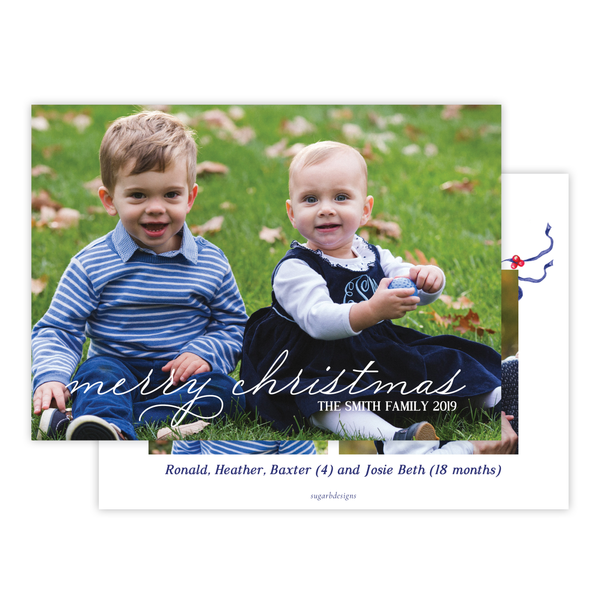 McFarland Christmas Navy Landscape Christmas Card