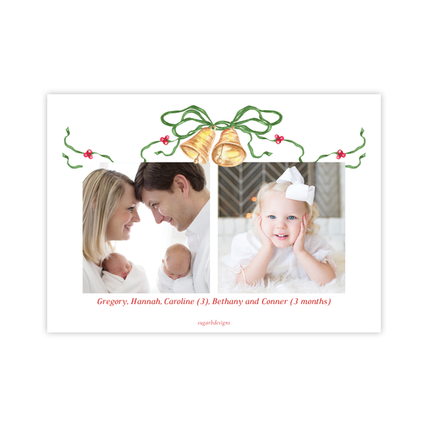 McFarland Christmas Landscape Red Text Christmas Card