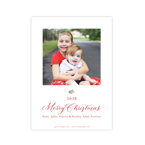 Nutcracker Suite Single Photo Backer Christmas Card