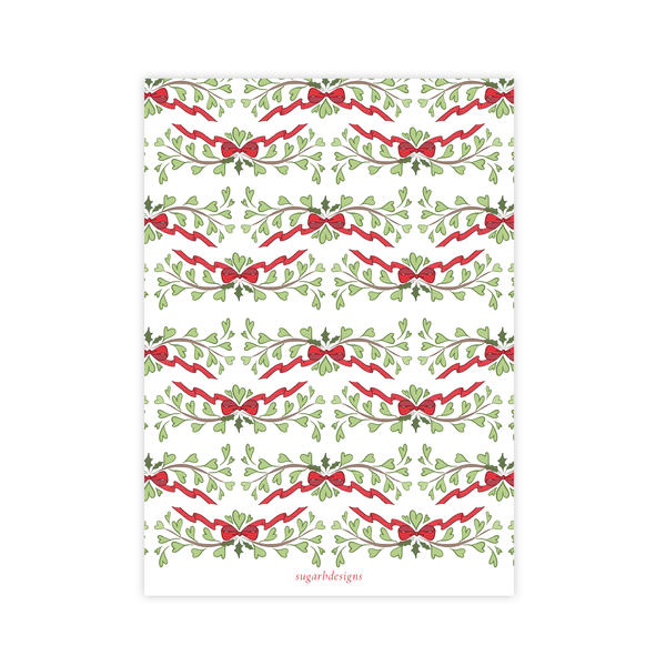 Olson Red Christmas Card Portrait, No Photo on Back