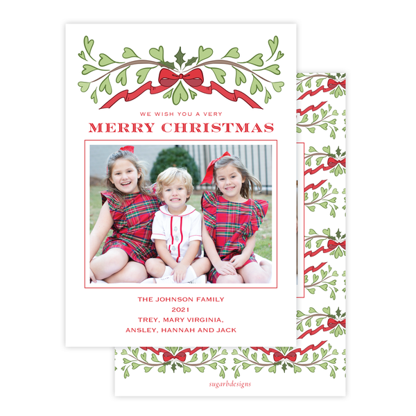 Olson Red Christmas Card Portrait