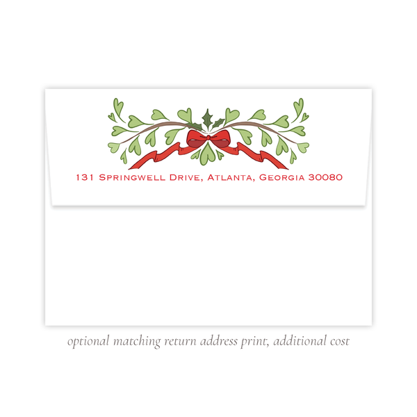 Olson Red Christmas Card Portrait