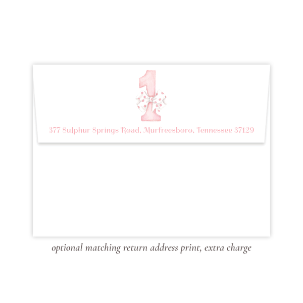 One-Derful Pink Birthday Invitation