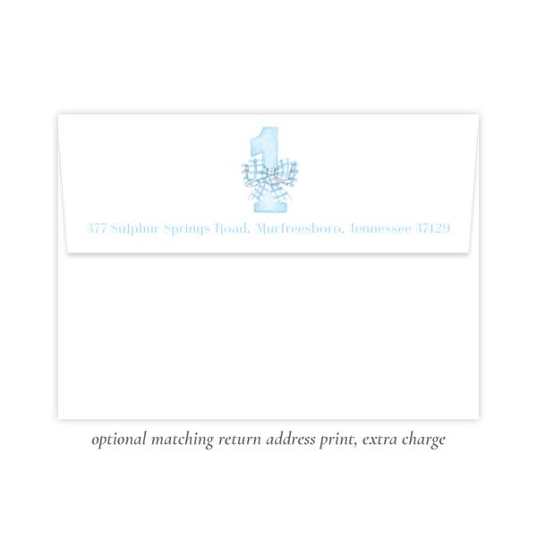 One-Derful Blue Birthday Invitation