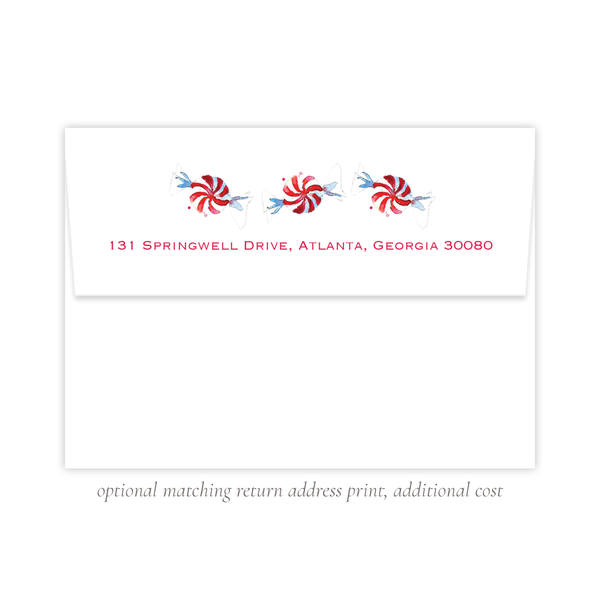Peppermint Parade Christmas Card Border Portrait