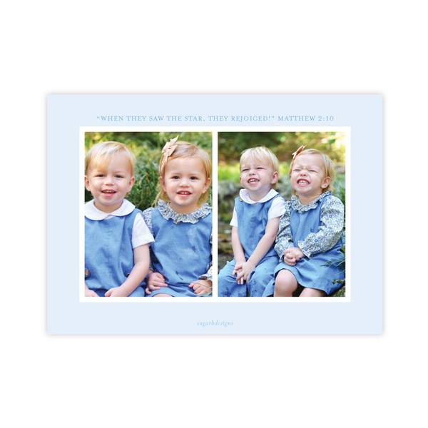 Pastel Christmas Tree Landscape Christmas Card