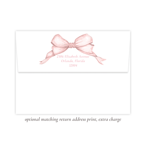 Pink Bonnet Birthday Portrait Invitation