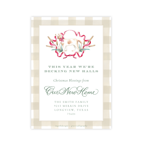 Pip the Pup Change of Address Christmas Card