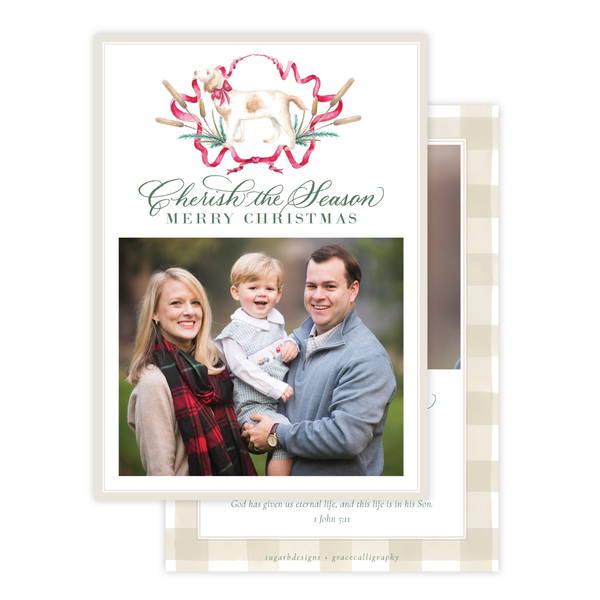 Pip the Pup Vertical Christmas Card