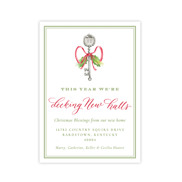 Victory Potter Key Change of Address Christmas Card