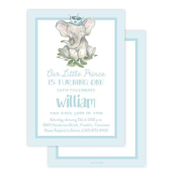 Prince Elie Birthday Invitation