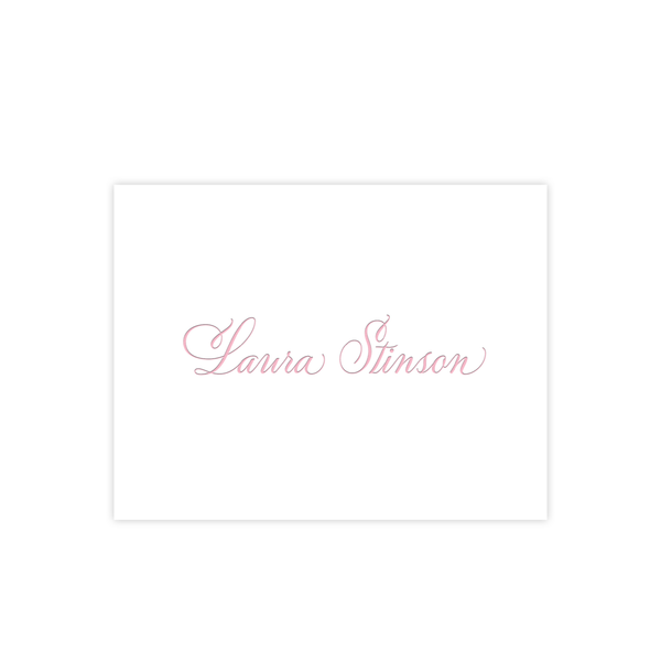 Quita Pink Triumphant Bow Letterpress Fine Paper Fold Over Stationery by Sugar B Designs