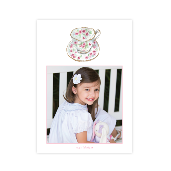Roses and Teacups Birthday Invitation