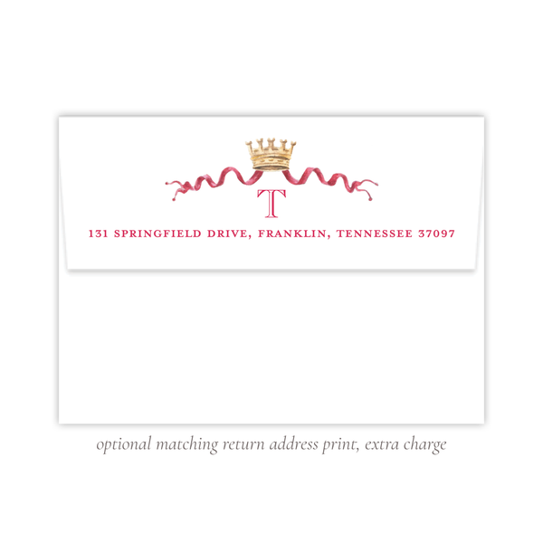 Royal Wreath Red Portrait Two Photo Christmas Card