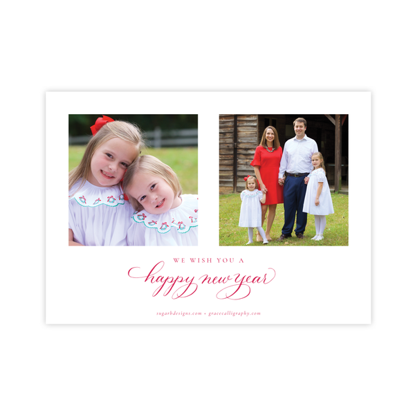 Royal Wreath Red Landscape Christmas Card