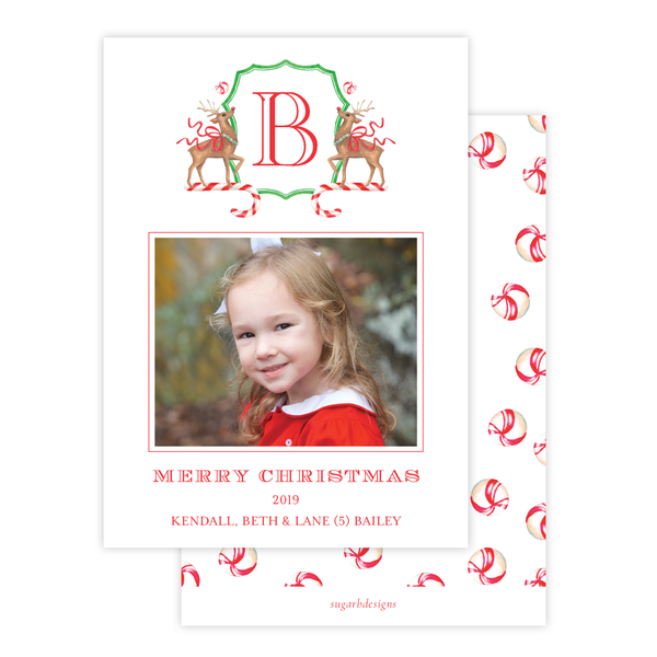 Rudolph's Delight Portrait Christmas Card