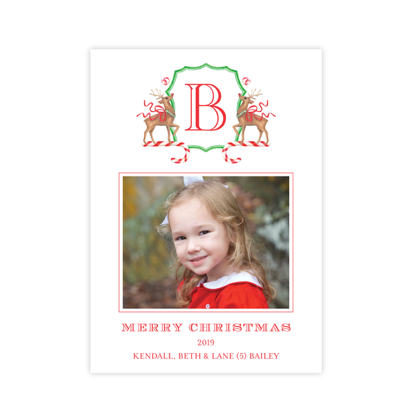 Rudolph's Delight Portrait Christmas Card