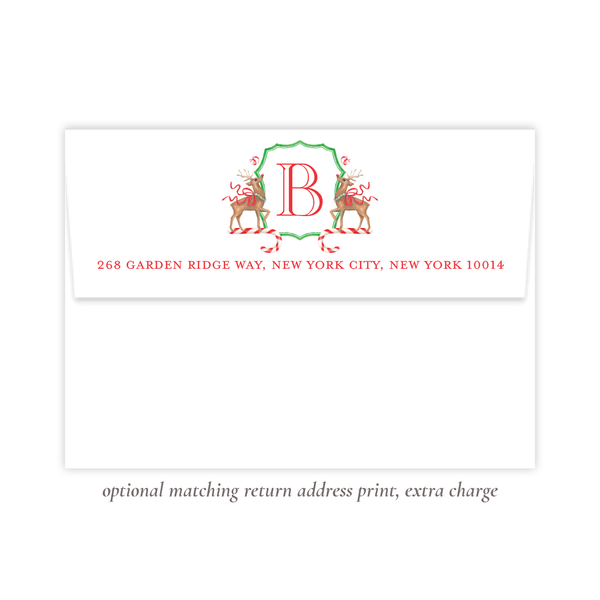 Rudolph's Delight Landscape Christmas Card